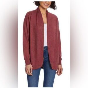 Ella Moss Women's Cozy Cardigan Sweater Rust Color Size Medium